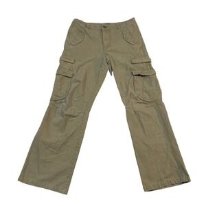 Cherokee Womens Khaki Cargo Pants Size 16 Tan Military Canvas Workwear Trousers